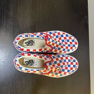 Vans multicolored slip ons